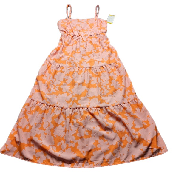 Social Standard By Sanctuary Dresses & Skirts - Social Standard by Sanctuary Maxi Dress Womens M Pink Orange Floral Smocked Back